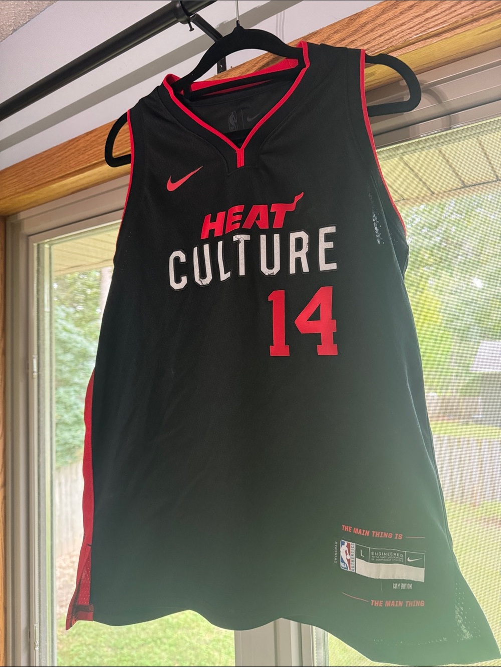 Nike Black & Red HEAT CULTURE Basketball Jersey #14